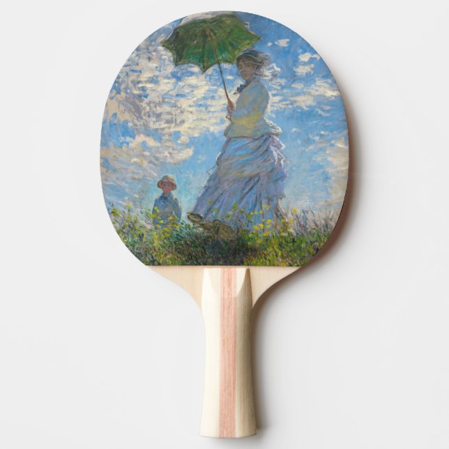Raquete De Ping Pong Claude Monet - O Promenade, Mulher com Parasol (Frente)