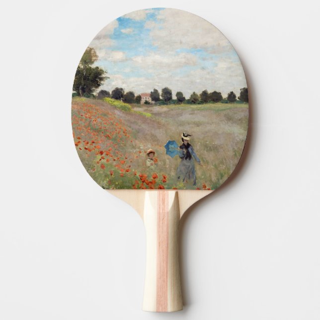 Raquete De Ping Pong Claude Monet - Poppy Field (Frente)