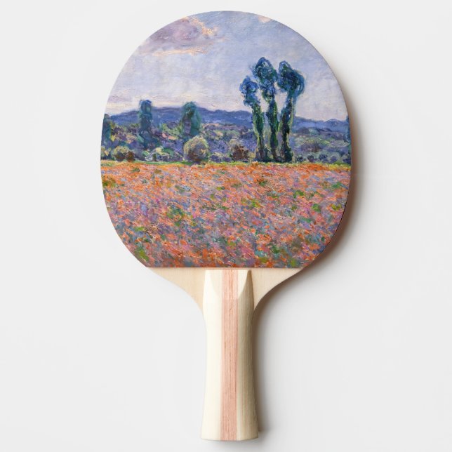 Raquete De Ping Pong Claude Monet - Poppy Field 1890 (Giverny) (Frente)