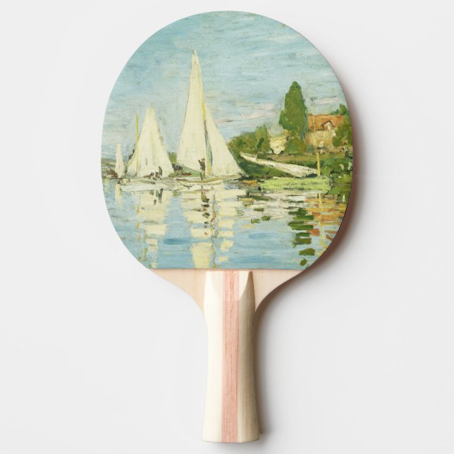 Raquete De Ping Pong Claude Monet. Regattas em Argenteuil (Frente)