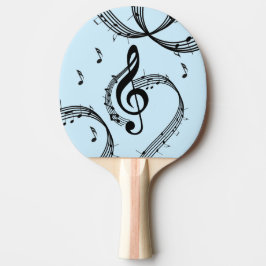 Raquete De Ping Pong Climactic G Clef Music Blue