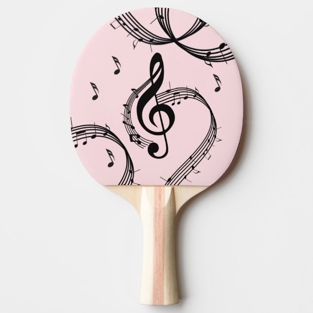 Raquete De Ping Pong Climactic G Clef Music Pink (Frente)