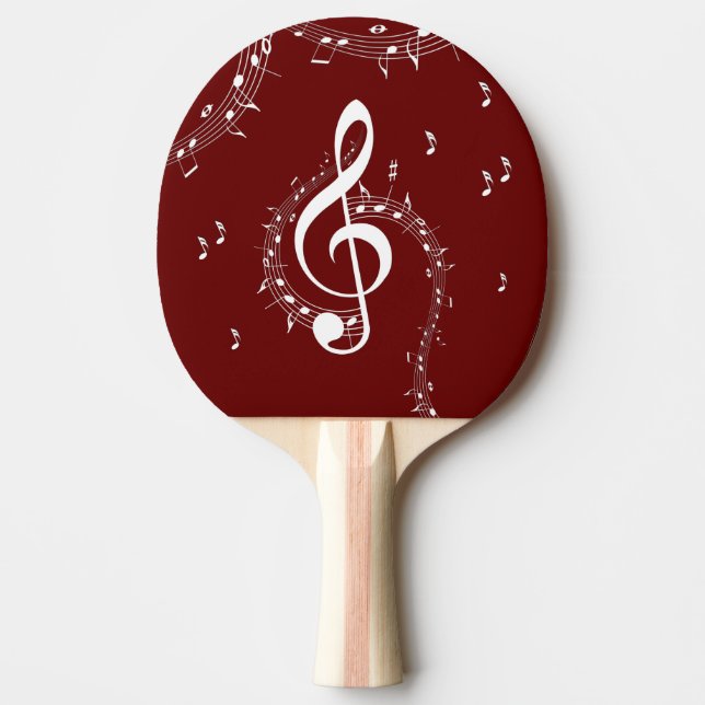 Raquete De Ping Pong Climactic G Clef Music Red (Frente)
