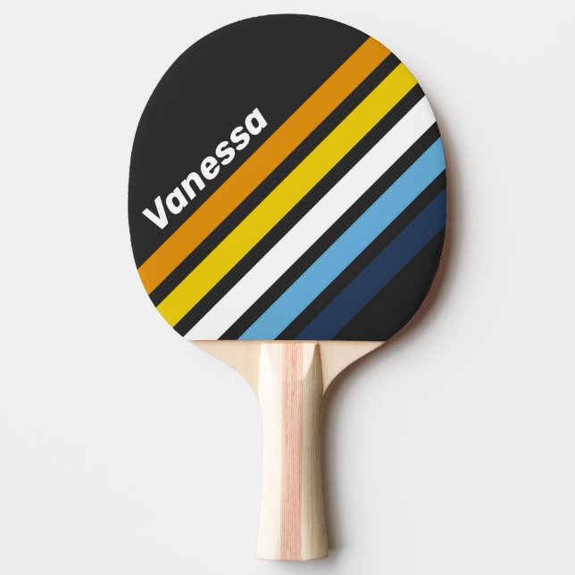 Raquete De Ping Pong Coal Nightfall Angled Striping with Name (Frente)