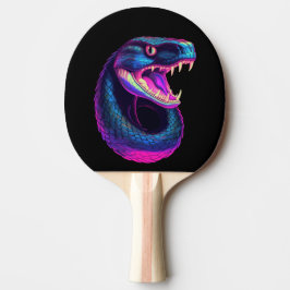 Raquete De Ping Pong Cobra Cobra no estilo estético Vaporwave