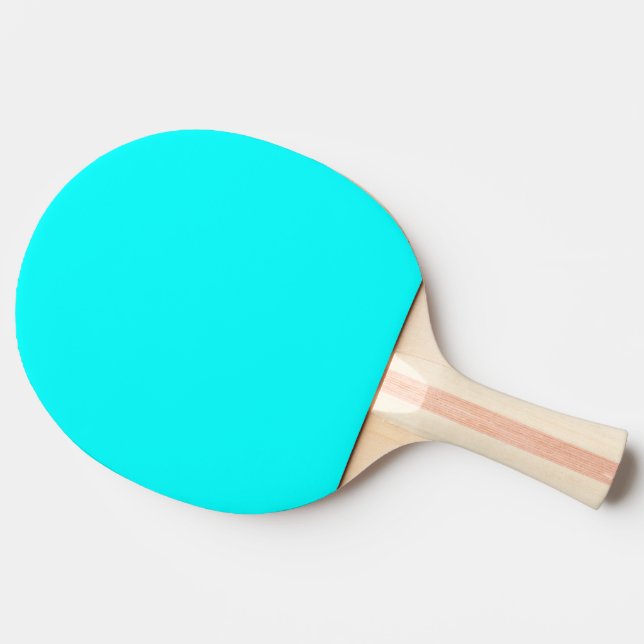 Raquete De Ping Pong Código hexadecimal azul claro Neon 00ffff (Lateral)