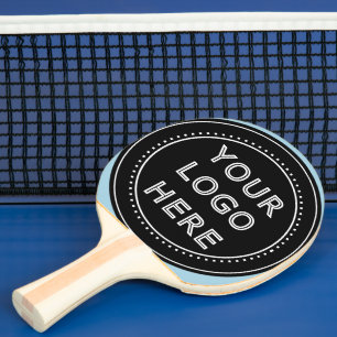 Raquete De Ping Pong Código QR preto elegante e elegante