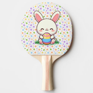 Raquete De Ping Pong Coelhinho bonito de primavera/Páscoa com ovo