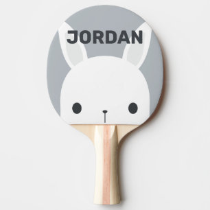 Raquete De Ping Pong Coelho Bonito com Nome Personalizado
