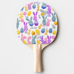 Raquete De Ping Pong coelho com ovos de Páscoa