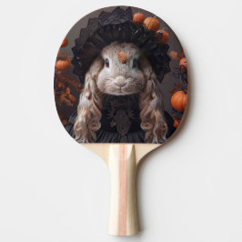 Raquete De Ping Pong Coelho em fantasia negra medieval