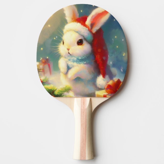 Raquete De Ping Pong Coelho Natal (2) (Frente)