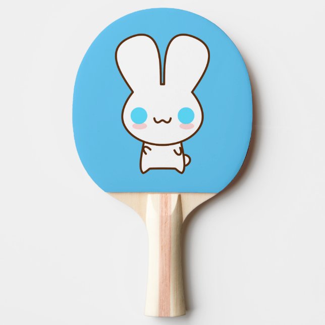 Raquete De Ping Pong Coelho pequeno bonito feliz BunBun (Frente)