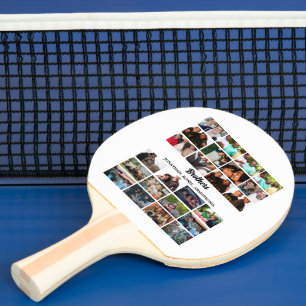 Raquete De Ping Pong Colagem de Fotografias Personalizada dos Melhores