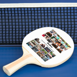 Raquete De Ping Pong Colagem de Fotografias Personalizada dos Melhores 