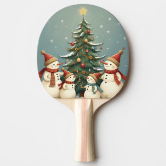 Raquete De Ping Pong Coleção de Natal da Família Festivo Snowman