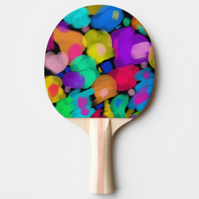 Raquete De Ping Pong Colorful watercolor print (Frente)