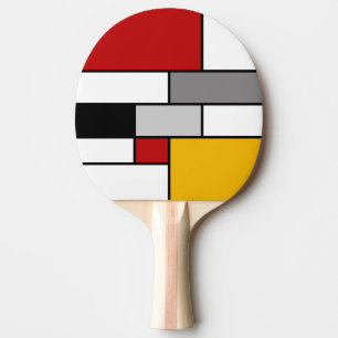 Raquete De Ping Pong Colorida inspiração Mondrian