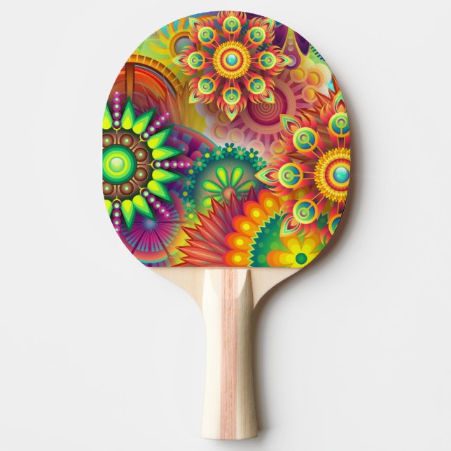 Raquete De Ping Pong colorido (Frente)