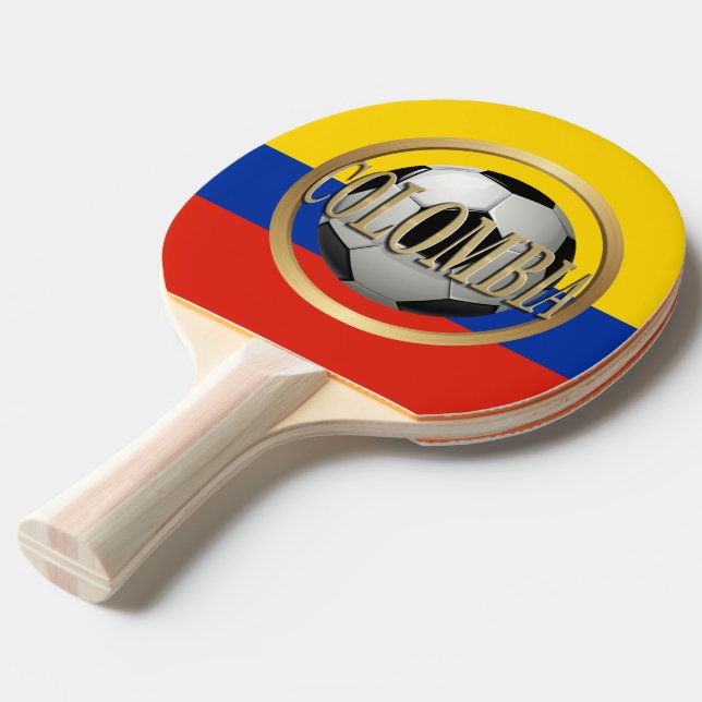 Raquete De Ping Pong Coluna de Futebol da Colômbia (Frente inclinada)