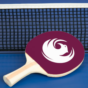 Raquete de ping pong com a bandeira da cidade de P