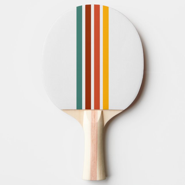 Raquete de Ping Pong com Faixa Retrô Atlética (Frente)