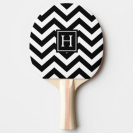 Raquete de Ping Pong com Monograma em Zigue-Zague