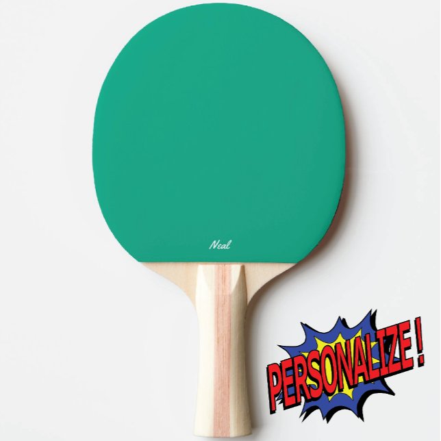 Raquete de Ping Pong com Monograma Verde Claro (Criador carregado)
