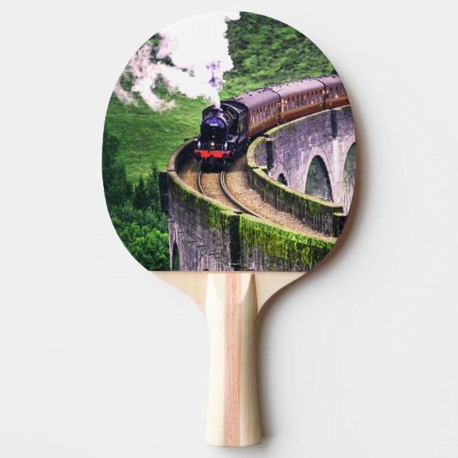 Raquete De Ping Pong Comboio Locomotivo na Ponte (Frente)