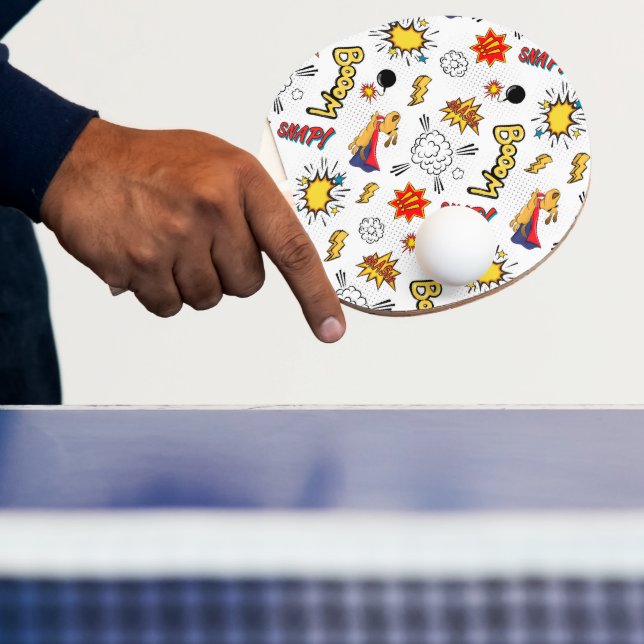 Raquete De Ping Pong Comic Pattern Ping Pong Paddle (Insitu)