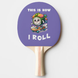 Raquete De Ping Pong Como eu Roll Kawaii Skateboard Sushi