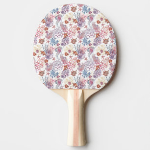 Raquete De Ping Pong Composição Subaquática em Aquarela Série Design 3