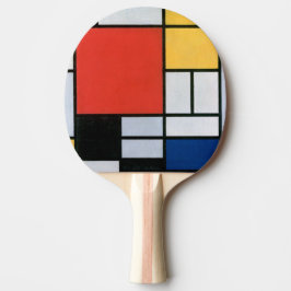 Raquete De Ping Pong Composição Vermelho, Amarelo, Azul, Preto | Mondri