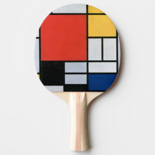 Raquete De Ping Pong Composição Vermelho, Amarelo, Azul, Preto Mondri