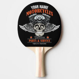 Raquete De Ping Pong Compro de Motociclos Personalizados do Crânio Voa