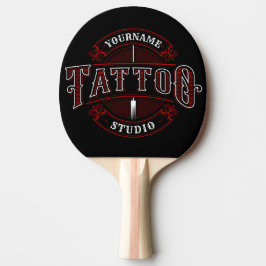 Raquete De Ping Pong Compro Tatto Studio de NOME ADD do Estilo Tradicio