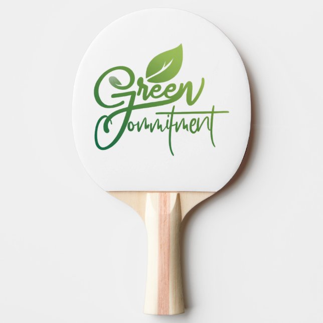Raquete De Ping Pong Compromisso Verde (Frente)