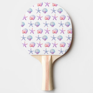 Raquete De Ping Pong Concha de Aguarela Pastel