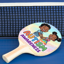 Raquete De Ping Pong Conscientização do Autismo