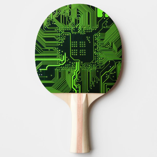 Raquete De Ping Pong Conselho de Circuito Eletrônico Verde de Nerd Extr (Frente)