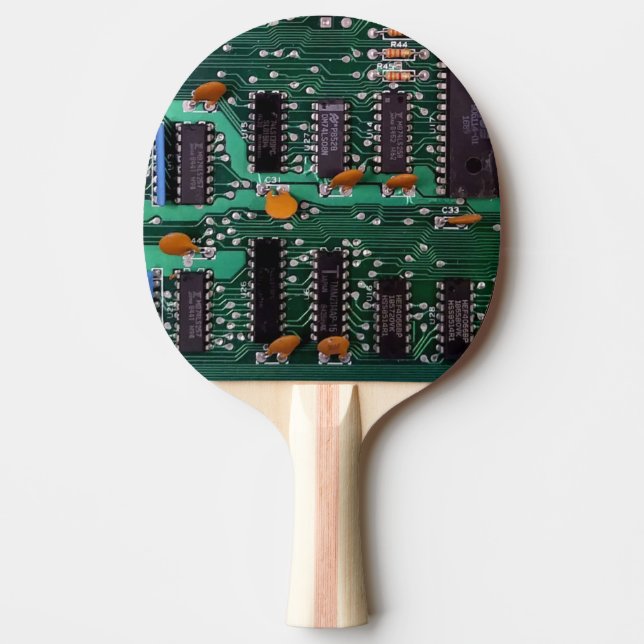 Raquete De Ping Pong Conselho de circuito impresso clássico em vinheta  (Frente)