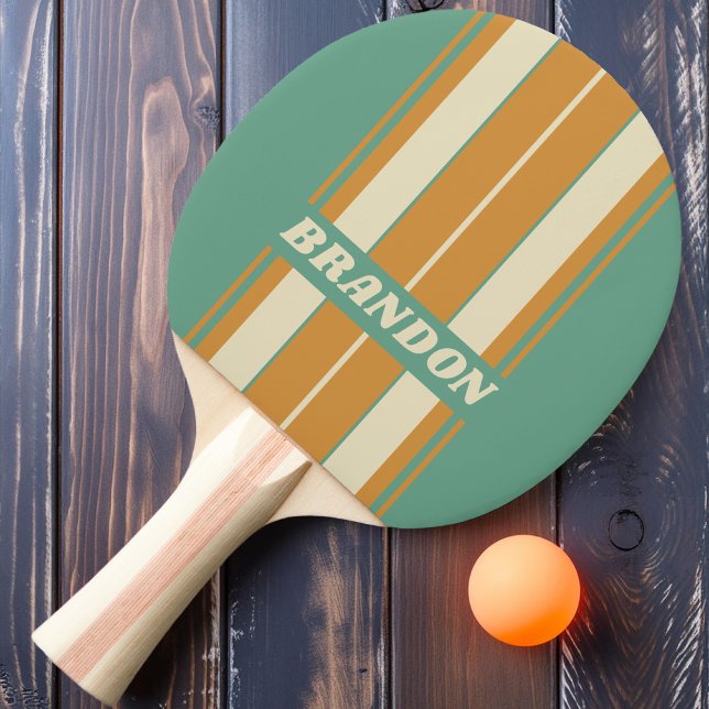 Raquete De Ping Pong Conselho de Motografia Retroativa com Nome (Criador carregado)