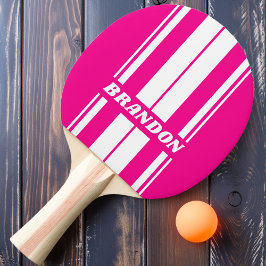 Raquete De Ping Pong Conselho duplo Lollipop, cor-de-rosa retrorreflect