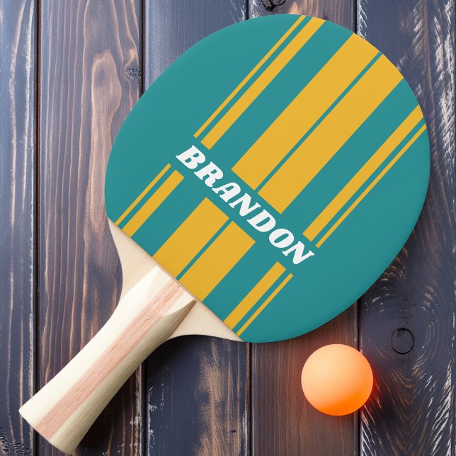 Raquete De Ping Pong Conselhos do nascente do sol da Seashell com nome (Criador carregado)