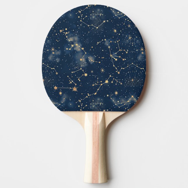Raquete De Ping Pong Constelação Celestial - Noite Estelar (5) (Frente)