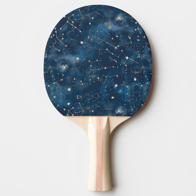 Raquete De Ping Pong Constelação Celestial - Noite Estelar (6) (Frente)