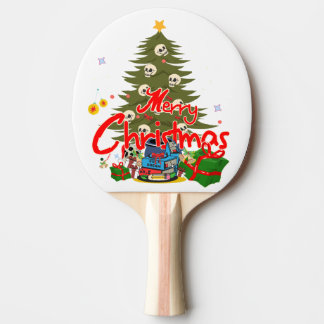 Raquete De Ping Pong cool Christmas with skulls 