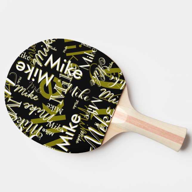 Raquete De Ping Pong Cool Table-Tennis-Paddle with Name black (Lateral)