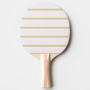Raquete De Ping Pong Coquete Chic Préppy Listras Rosa e Verde Pastel