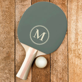 Raquete De Ping Pong Cor Cinza Quente Sólido Monograma